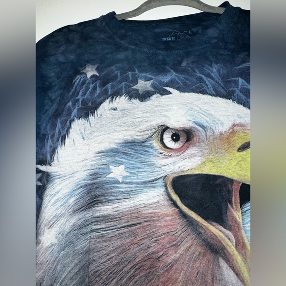 The Mountain American Bald Eagle Blue Flag Tie Dye T-Shirt Men's Size Large - Picture 6 of 7